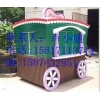 商業(yè)街售貨車(chē)，實(shí)木售賣(mài)車(chē)，廣場(chǎng)木制售賣(mài)亭