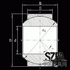 關(guān)節(jié)軸承 GE10-PB, 根據(jù) DIN ISO 12 240-1 標(biāo)準(zhǔn)，尺寸系列 K，需維護(hù)