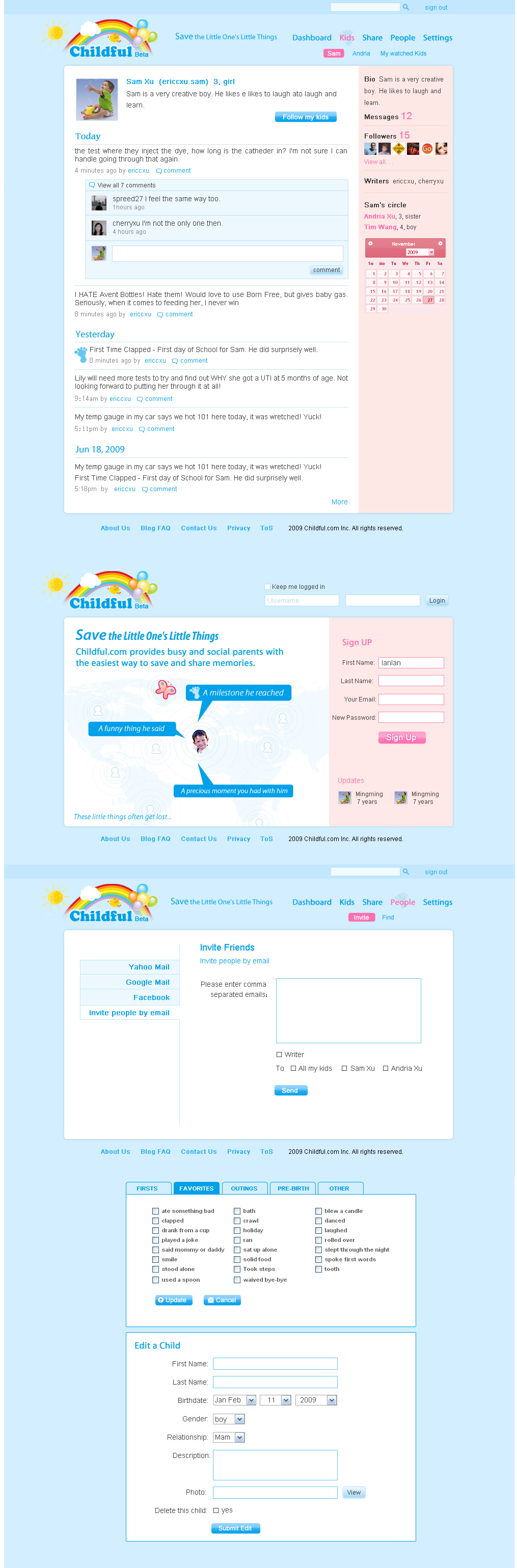 美國硅谷childful網(wǎng)站設(shè)計(jì)育兒微博網(wǎng)站設(shè)計(jì)